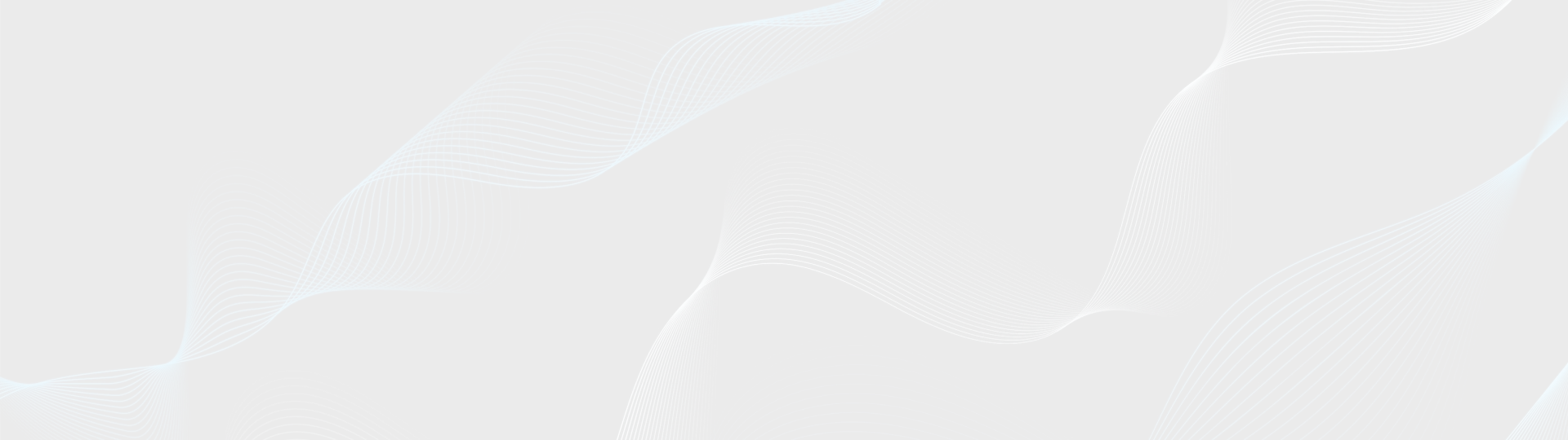 Abstract image of smoothly flowing, wavy lines in black, white, and blue on a black background.