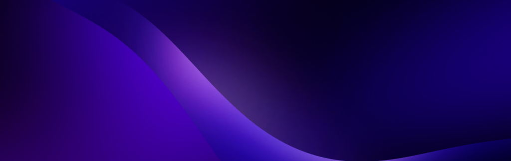 Abstract image with smooth, curved gradients in shades of purple and dark blue, forming an undulating wave pattern.